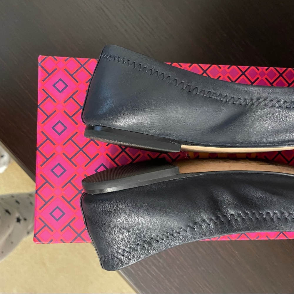 Tory Burch Women’s Liana Navy Blue Ballet Flats Shoes Size 8 - Picture 9 of 16